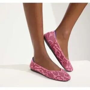 NIB Rothy's The Flat - Pink Bouquet, Women's Slip on Ballet Flat Shoes Size 10.5